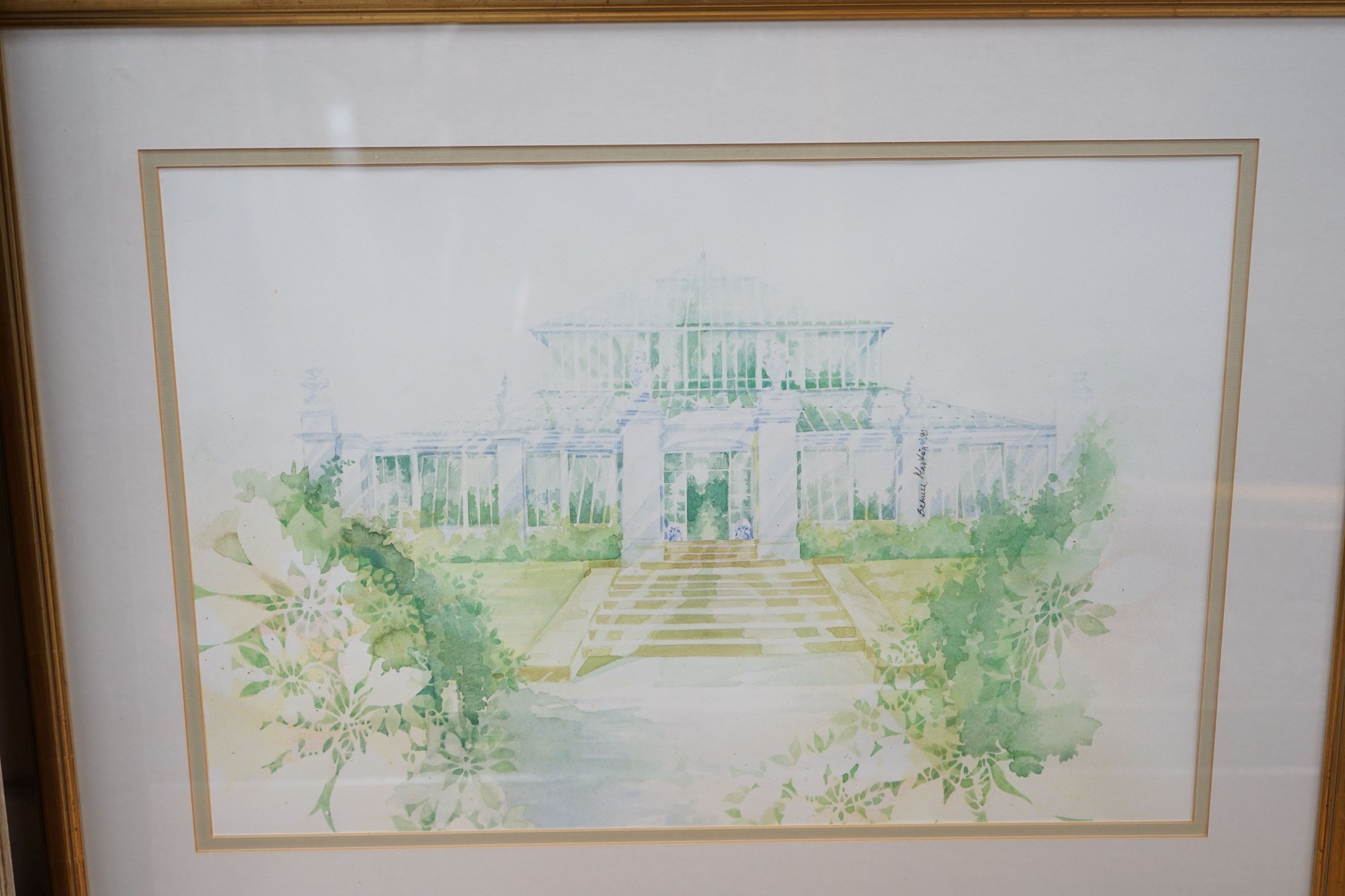 Bernice Martin, pair of watercolours, Kew Series I and 2, signed and dated '90, 44 x 65cm